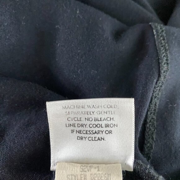 Eileen Fisher Dress Women's Medium‎ Black Drape Neck Rayon Blend DR-1216 - Picture 6 of 6